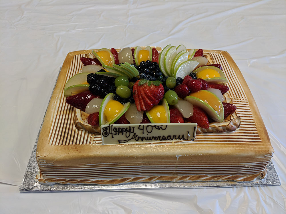 cake with fruit on it